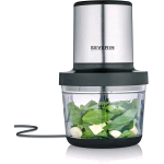 SEVERIN KM3867 TRITATUTTO ELETTRICO DA CUCINA 400 W 1LT 2 VELOCITA' TRITA GHIACCIO DISCO EMULSIONANTE INSERTO PELA AGLIO CIOTOLA IN VETRO INOX NERO