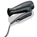 SEVERIN HT0159 PHON ASCIUGACAPELLI DA VIAGGIO 1600W 2 VELOCITA' 2 TEMPERATURE MANICO PIEGHEVOLE CON CONCENTRATORE NERO