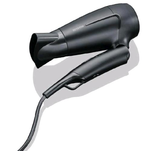 SEVERIN HT0159 PHON ASCIUGACAPELLI DA VIAGGIO 1600W 2 VELOCITA' 2 TEMPERATURE MANICO PIEGHEVOLE CON CONCENTRATORE NERO