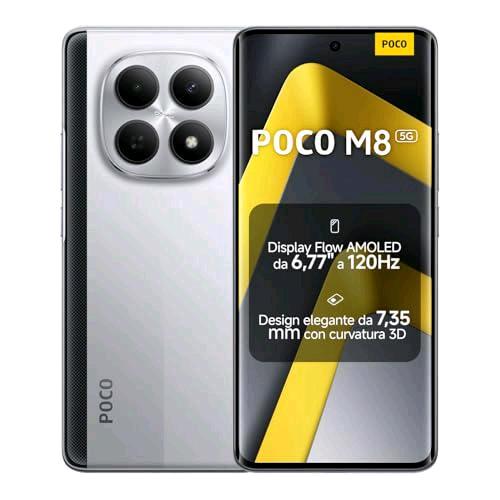 XIAOMI POCO M8 5G DUAL SIM 6.77" OCTA CORE 512GB RAM 8GB 5G NFC EUROPA ARGENTO