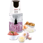 MOULINEX DJ450B MASTERCHOP 3 IN 1 TRITATUTTO, POTENZA DI 500 W 0.5 LT 4 LAME PER UN RISULTATO PERFETTO BIANCO
