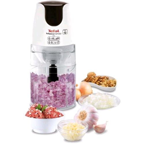 MOULINEX DJ450B MASTERCHOP 3 IN 1 TRITATUTTO, POTENZA DI 500 W 0.5 LT 4 LAME PER UN RISULTATO PERFETTO BIANCO