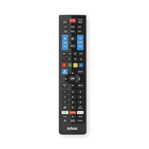NILOX TELECOMANDO UNIVERSALE SMART 5 IN 1 COMPATIBILE CON TUTTI I TELEVISORI LG, SAMSUNG, SONY, PANASONIC E PHILIPS PRODOTTI DOPO L’ANNO 2000 NERO
