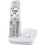 PANASONIC KX-TGU410EXW TELEFONO CORDLESS DECT TASTI GRANDI DISPLAY LCD 2.1 TORCIA COMPATIBILE CON APPARECCHI ACUSTICI BIANCO