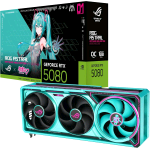 ASUS ROG ASTRAL RTX 5080 HATSUNE MIKU EDITION OC 16GB GDDR7 DLSS4 PCi Ex 5.0 16x - TRIPLE FAN 2 x HDMI 3 x DISPLAYPORT