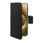 CELLY APPLE iPHONE AIR CUSTODIA Magsafe A LIBRO IN SIMILPELLE CON CHIUSURA FLAP MAGNETICO TASCHINE INTERNE PORTADOCUMENTI E FUNZIONE STAND NERO