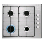 ELECTROLUX EGS6404SX PIANO COTTURA A GAS 4 FUOCHI 60 CM COMANDI LATERALI PIANO IN ACCIAIO INOX 