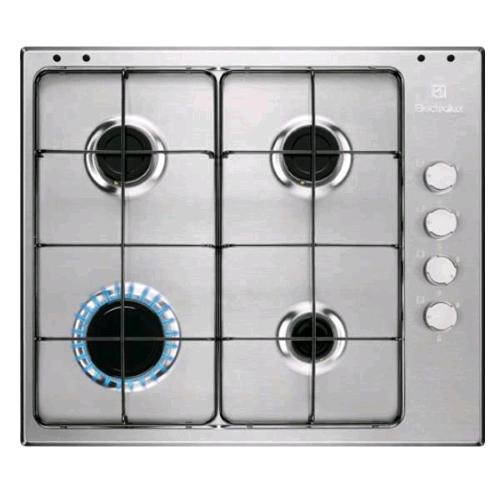 ELECTROLUX EGS6404SX PIANO COTTURA A GAS 4 FUOCHI 60 CM COMANDI LATERALI PIANO IN ACCIAIO INOX 
