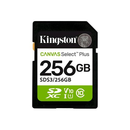 KINGSTON CANVAS SELECT PLUS 256GB SDXC Video Class V10 / UHS-I U1 / Class10