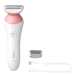 PHILIPS BRL146/20 EPILATORE ELETTRICO RICARICABILE 1 TESTINA BIANCO ROSA 