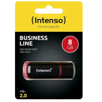 INTENSO BUSINESS LINE 8GB FLASH DRIVE USB-A 2.0 BLACK/RED