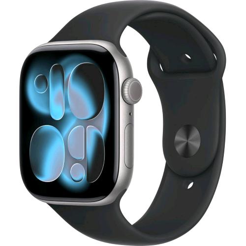 APPLE WATCH SERIES 11 GPS 46mm CASSA ALLUMINIO GRIGIO SIDERALE CON SPORT BAND NERO - S/M EUROPA