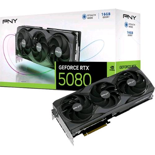 PNY GEFORCE RTX 5080 16GB GDDR7 DLSS 4 TRIPLE FAN