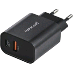 INTENSO POWER ADAPTER CARICABATTERIE DA RETE 00 W 1 x USB-A 1 x USB-C PD 3.0 QC 4.0 NERO
