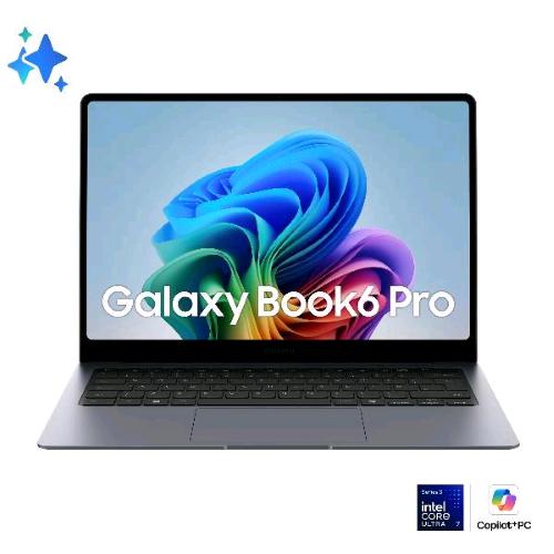 SAMSUNG GALAXY BOOK6 PRO NP944XJG-KG1IT Copilot+ PC 14" WQXGA+ AMOLED TOUCH SCREEN INTEL CORE ULTRA 7 356H RAM 16GB-SSD 512GB NVMe-INTEL GRAPHICS-WI-FI 7-WIN 11 PROF GRIGIO