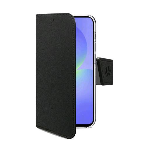 CELLY SAMSUNG GALAXY A37 5G CUSTODIA A LIBRO IN PELLE SINTETICA CON CHIUSURA FLAP MAGNETICO SLOT PER CARTE E FUNZIONE STAND NERO