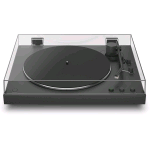 SONY PS-LX3BT GIRADISCHI WIRELESS BLUETOOTH CON RIPRODUZIONE AUTOMATICA AUDIO HI-RES WIRELESS, TRASMISSIONE A CINGHIA, PREAMPLIFICATORE PHONO, FUNZIONAMENTO A 2 VELOCITA' COPERCHIO ANTIPOLVERE NERO