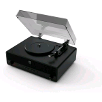 PHILIPS STEVIE GIRADISCHI BLUETOOTH RETRO' A 3 VELOCITA' ALTOPARLANTI STEREO INTEGRATI BASS REFLEX AURACAST, USB, RCA E USCITA CUFFIE NERO