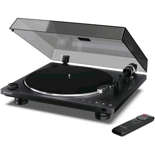 SHARP RP-TT100 GIRADISCHI AUTOMATICO CON BLUETOOTH 5.4 RECORDING USB-C PICKUP AUDIO AUTOMATICO COPERTURA ANTIPOLVERE, DECK NERO ABS