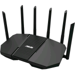 ASUS RT-BE90U BE9400 ROUTER ESTENDIBILE WI-FI 7 TRI--BAND 2,4 GHz/5 GHz/6 GHz AiMesh 4 PORTE 2.5G 6 ANTENNE ESTERNE DESKTOP NERO