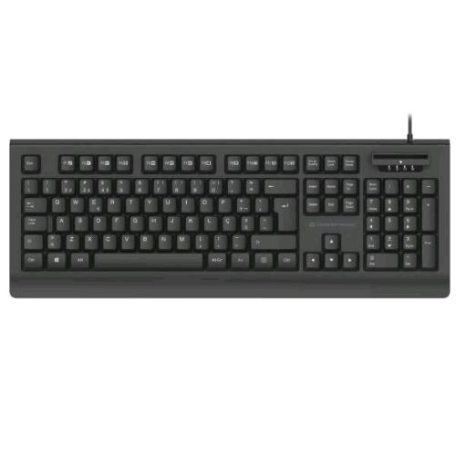 CONCEPTRONIC KAYNE01IT TASTIERA USB 105 TASTI CON LETTORE DI SMART CARD ID SUPPORTA LE CARTE ISO7816 CLASSE A, B E C LAYOUT ITALIANO NERO