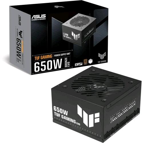 ASUS TUF-GAMING-650B-EVO ALIMENTATORE 650W 80 PLUS BRONZE CYBENETICS SILVER PFC ATTIVO ATX 3.1 NERO