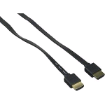 LINK LKCHDUS2 CAVO HDMI PIATTO ULTRA SLIM 4K MASCHIO/MASCHIO MINI CONNETTORI SALVASPAZIO PER INSTALLAZIONI IN SPAZI RISTRETTI CONTATTI DORATI 1.8 MT NERO