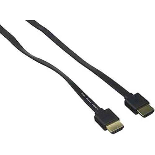 LINK LKCHDUS2 CAVO HDMI PIATTO ULTRA SLIM 4K MASCHIO/MASCHIO MINI CONNETTORI SALVASPAZIO PER INSTALLAZIONI IN SPAZI RISTRETTI CONTATTI DORATI 1.8 MT NERO