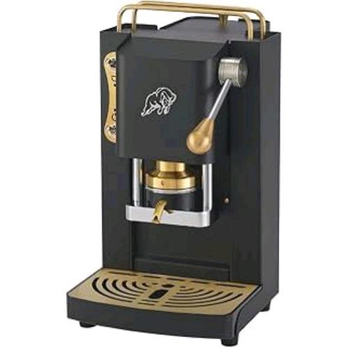 FABER PRO ESSENTIAL 3.0 MACCHINA PER CAFFE' ESPRESSO MANUALE A CIALDE ESE 44mm 500 W TANICA 1 LT IN VETRO PORTACIALDA ESTRAIBILE E PRESSACIALDA IN OTTONE REGOLABILE (BLACK, OTTONE)
