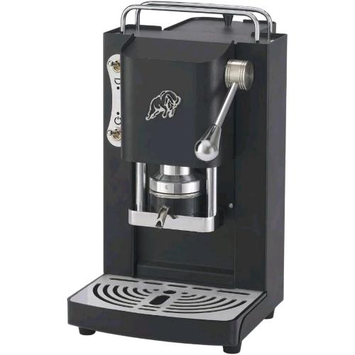 FABER PRO ESSENTIAL 3.0 MACCHINA PER CAFFE' ESPRESSO MANUALE A CIALDE ESE 44mm 500 W TANICA 1 LT IN VETRO PORTACIALDA ESTRAIBILE E PRESSACIALDA IN OTTONE REGOLABILE (BLACK, CROMO)