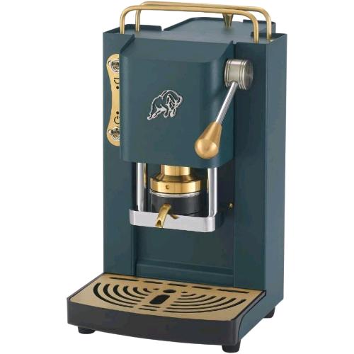 FABER PRO ESSENTIAL 3.0 MACCHINA PER CAFFE' ESPRESSO MANUALE A CIALDE ESE 44mm 500 W TANICA 1 LT IN VETRO PORTACIALDA ESTRAIBILE E PRESSACIALDA IN OTTONE REGOLABILE (BRITISH GREEN, OTTONE)