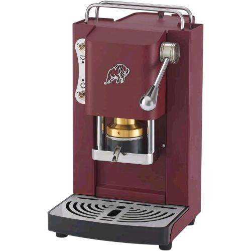 FABER PRO ESSENTIAL 3.0 MACCHINA PER CAFFE' ESPRESSO MANUALE A CIALDE ESE 44mm 500 W TANICA 1 LT IN VETRO PORTACIALDA ESTRAIBILE E PRESSACIALDA IN OTTONE REGOLABILE (CHERRY RED, CROMO)
