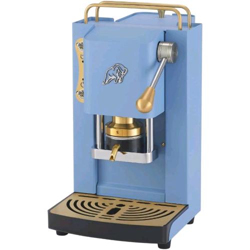 FABER PRO ESSENTIAL 3.0 MACCHINA PER CAFFE' ESPRESSO MANUALE A CIALDE ESE 44mm 500 W TANICA 1 LT IN VETRO PORTACIALDA ESTRAIBILE E PRESSACIALDA IN OTTONE REGOLABILE (TURQUAISE, OTTONE)