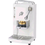 FABER PRO ESSENTIAL 3.0 MACCHINA PER CAFFE' ESPRESSO MANUALE A CIALDE ESE 44mm 500 W TANICA 1 LT IN VETRO PORTACIALDA ESTRAIBILE E PRESSACIALDA IN OTTONE REGOLABILE (WHITE, CROMO)