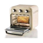 ARIETE SERIE VINTAGE FRIGGITRICE AD ARIA E FORNO 16LT 1400W DOPPIO VETRO CON TIMER E ACCESSORI BEIGE