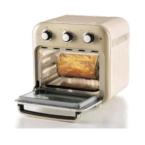 ARIETE SERIE VINTAGE FRIGGITRICE AD ARIA E FORNO 16LT 1400W DOPPIO VETRO CON TIMER E ACCESSORI BEIGE