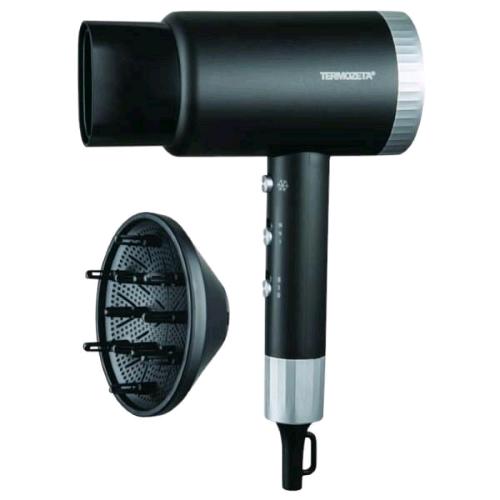 TERMOZETA AIR COMPACT DIFFUSER PHON ASCIUGACAPELLI 2200W 2 VELOCITA' 3 TEMPERATURE CON DIFFUSORE NERO
