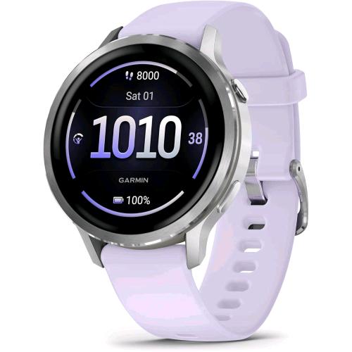 GARMIN VENU 4 SMARTWATCH 41mm 1.2" AMOLED SPEAKER E MICROFONO COMANDI VOCALI GPS MULTI-BAND TORCIA 80+ APP PER LO SPORT AUTONOMIA 10 GIORNI (SILVER & VIOLET)