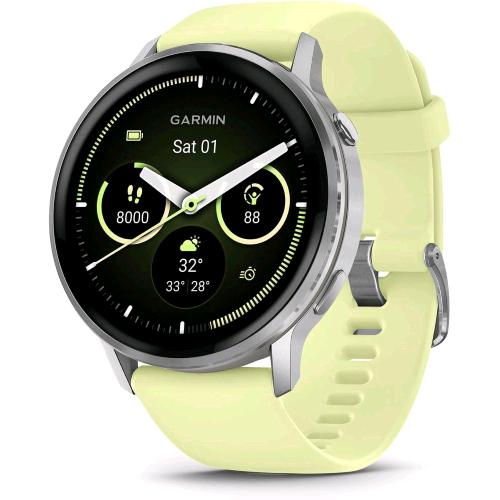 GARMIN VENU 4 SMARTWATCH 45mm 1.4" AMOLED SPEAKER E MICROFONO COMANDI VOCALI GPS MULTI-BAND TORCIA 80+ APP PER LO SPORT AUTONOMIA 12 GIORNI (SILVER & CITRON)