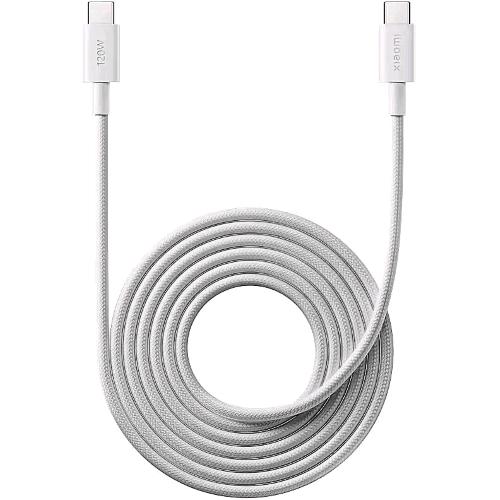 XIAOMI Mi BRAIDED CAVO USB-C MASCHIO/MASCHIO FAST CHARGE 6A 2 MT BIANCO