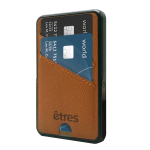 ETRES POWERBANK WIRELESS 5.000mAh AGGANCIO MAGNETICO PROTEZIONE RFID CON PORTACARTE BROWN