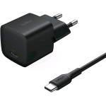 BELKIN CARICABATTERIE DA RETE 25W PD USB-C + CAVO USB-C MASCHIO/MASCHIO NERO