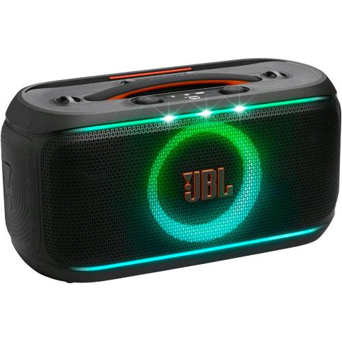 JBL PARTYBOX ON-THE-GO 2 DIFFUSORE PARTY WIRELESS CON MICROFONO 100 W GIOCO DI LUCI DINAMICO, 15 ORE DI AUTONOMIA, RESISTENZA IPX4, JBL PRO SOUND E CONNESSIONE MULTI-SPEAKER AURACAST, NERO