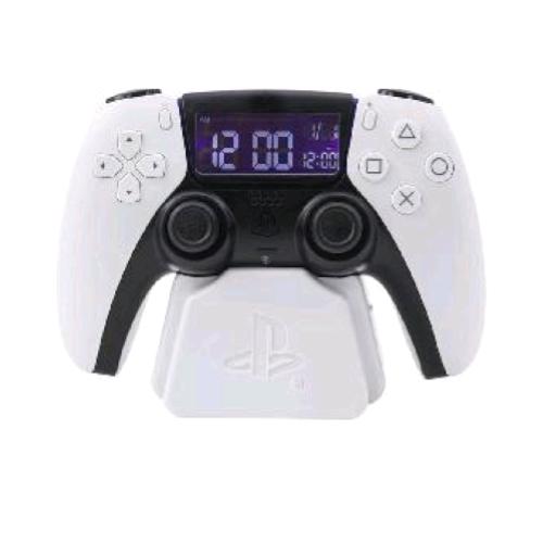 PALADONE PLAYSTATION SVEGLIA CON CONTROLLER PLAYSTATION 5 SCHERMO LCD CAVO USB BIANCO  