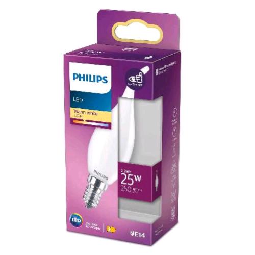 PHILIPS LAMPADINA LED CANDELA 25W E14 2700K LUCE CALDA