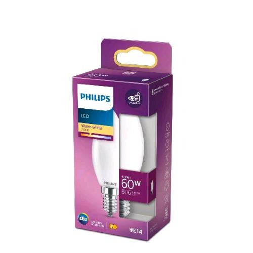 PHILIPS LAMPADINA LED OLIVA 6.5W E14 2700K LUCE CALDA