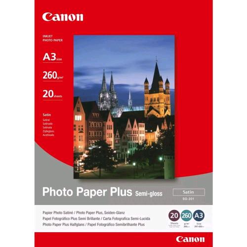 CANON SG-201 CONF 20 FOGLI CARTA FOTOGRAFICA FORMATO A3 BIANCO SEMI LUCIDO