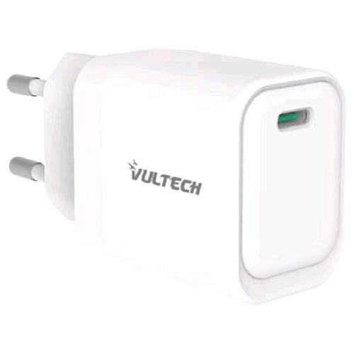 VULTECH CARICABATTERIE DA RETE GaN 20 W 1 x USB-C BIANCO
