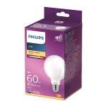 PHILIPS LAMPADINA LED GLOBO SMERIGLIATA 60W E27 2700K CONSUMO 7W LUCE CALDA 