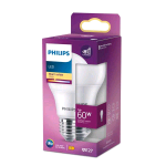 PHILIPS LAMPADINA LED A GOCCIA 60W E27 2700K CONSUMO 7W LUCE CALDA
